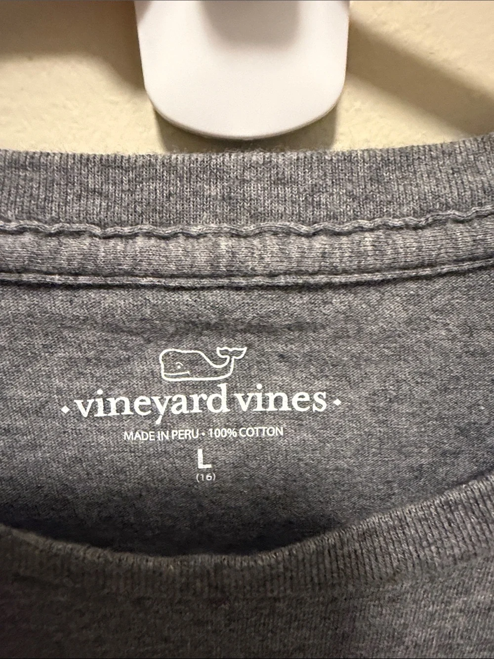 Vineyard Vines Gray Long-Sleeve Pocket Tee with Sleeve Logo
